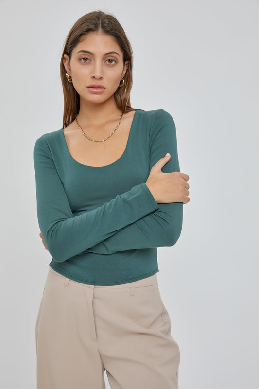 The Luke Long Sleeve Top - Leaf